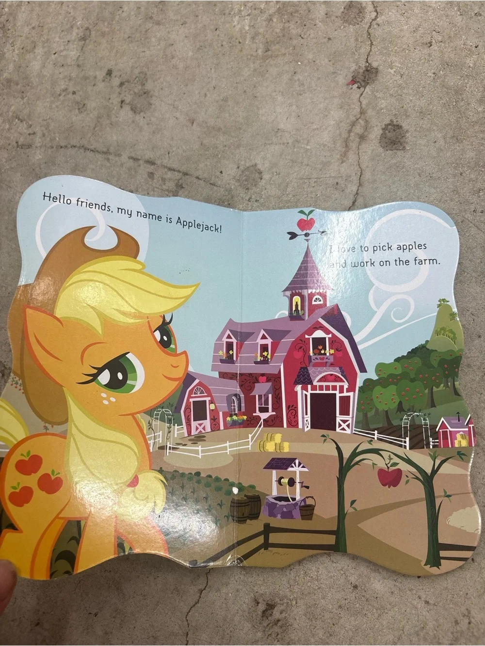 My Little Pony Applejack's Day on the Farm Board Book Bendon 2014 Illustrated